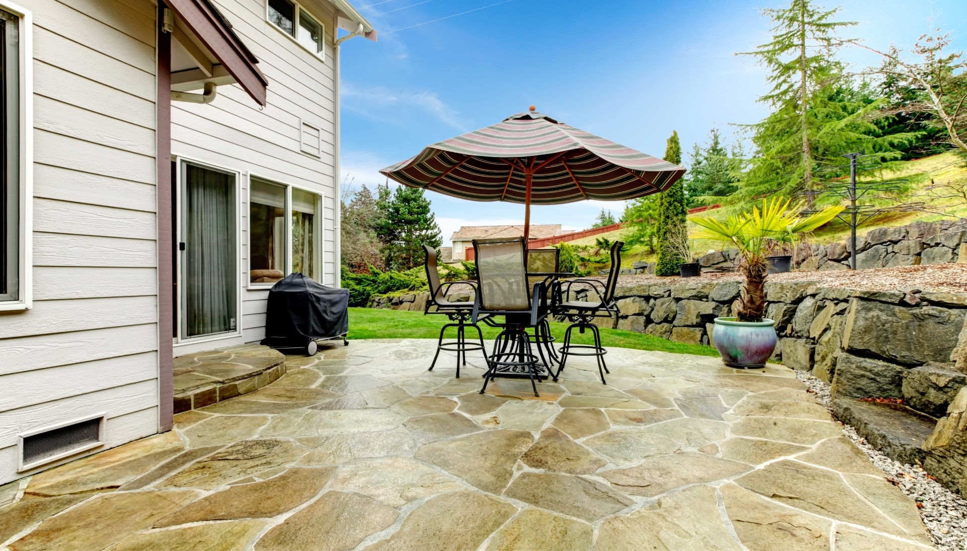 Beautifully Textured and Patterned Concrete Patios in Roseville, California area!